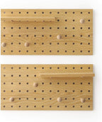 Wooden Pegboard Modular Display Organization Storage Wall Hooks Shelf - Image 2