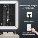 24“ x 36” LED Mirror for Bathroom Front and Backlit Anti-Fog Dimmable 3 Colors - Image 4