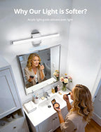Combuh 2 Pack LED Vanity Lights Bar 24 Inch Bathroom Light Fixtures 14W IP44 - Image 2
