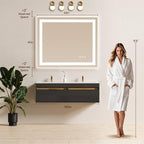 48X40 LED Bathroom Mirror with Lights, Backlit + Front Lit, Lighted Bathroom - Image 7