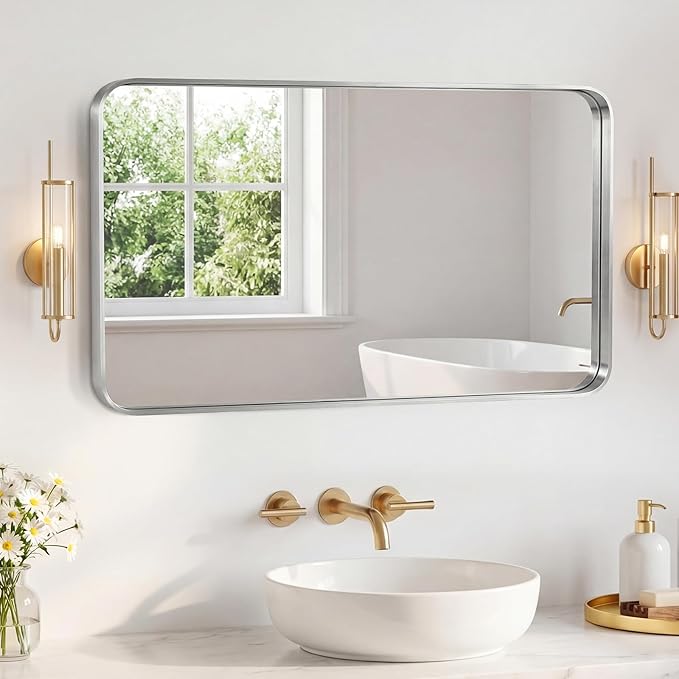 NEWBULIG 30X48 Inch Bathroom Mirror by NEWBULIG