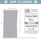 ChrisDowa Room Divider Curtain 84 Inches Long, Wide Blackout Sliding Door - Image 6