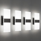 Modern LED Wall Sconces, 12 Inch Indoor Black Wall Lights, 12W 2700K-5000K by BrillianceMeetsDurability