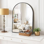 Arched Wall Mirror 30x20 Inch Black Bathroom Vanity Mirror - Image 2