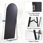 DUMOS Arched Full Length Floor Mirror, Modern Wall Hanging Leaning - Image 4