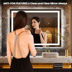 LOAAO 52"x36" LED Bathroom Mirror - Image 2