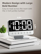 Odokee Digital Alarm Clocks for Bedrooms: Large Bold Number 5 Brightness Dimmer - Image 2