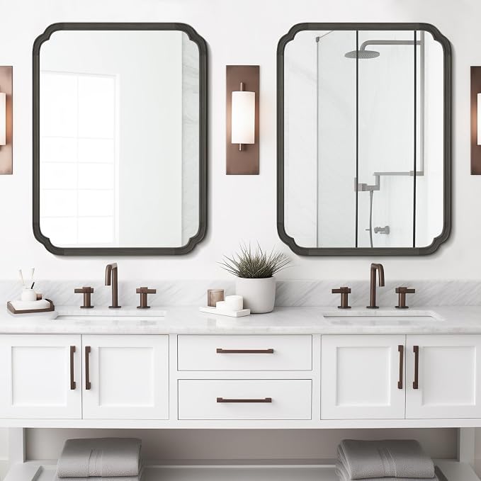 WallBeyond 30" x 40" Rounded Corner Arch Wall Mirror - Image 2