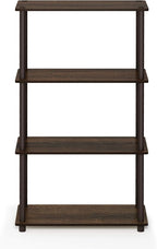 Furinno TURN-N-TUBE Storage Shelves, 4-Tier Toolless Book Shelf, Corner Shelf - Image 10