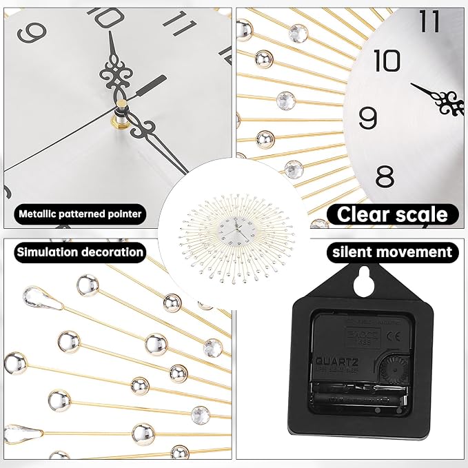 SIN&MI Large Wall Clock Decorative - Image 3