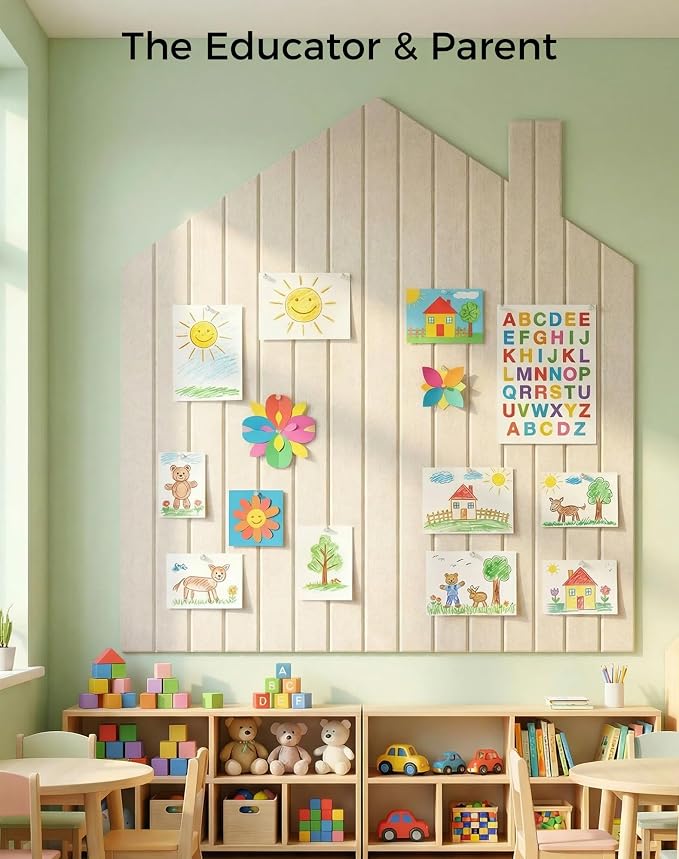 Aothia Felt Bulletin Board Tiles Large 48" x 36" Cork Board Alternative - Image 8