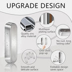 2PCS Foldable Wall Hooks, Heavy Duty Zinc Alloy Folding Wall Hooks, Folding - Image 6