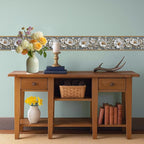 Pearl Wallpaper Border 196x4 Inch Peel and Stick Wall Border Elegant Gray White - Image 6