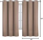 LEMOMO Cappuccino Blackout Curtains 42 x 63 Inch Length/Set of 2 Curtain - Image 8