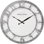 Presentime & Co 13" Farmhouse Series Wall Clock, Quartz Movement, Shiplap Style by Presentime