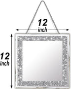 2 Piece Wall Mirrors, Crush Diamond Mirrors Decor - Image 7