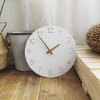 mooas Flatwood Wall Clock, Analog Wall Clock, Silent Non-Ticking 12 inch Modern - Image 4