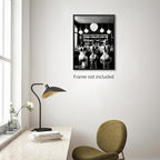 Vintage Black and White Canvas Wall Art Trendy Women Drink Cocktail Posters - Image 4