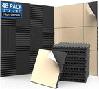 Sound Proof Foam Panels for Walls 48 Pack Acoustic Foam Panels by GUERRI