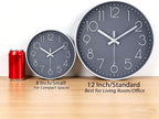 jomparis Wall Clock 12 Inch Non-Ticking Silent Battery Operated Round Wall - Image 2