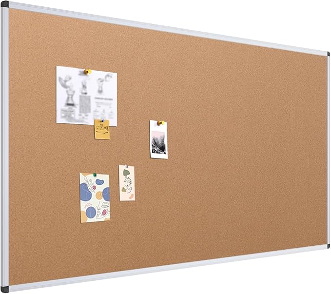 VIZ-PRO Cork Notice Board Bulletin Board, 96 X 48 Inches - Image 2