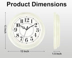 Vintage Wall Clock 13 Inch Quartz Silent Non-Ticking Analog Clock Battery - Image 4