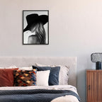 Trendy Black And White Black Framed Wall Art Cool Western Woman Smoking Prints - Image 5