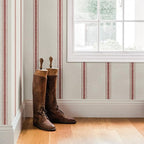 Chesapeake 3115-12464 Linette Burnt Sienna Fabric Stripe Wallpaper, Burnt Sienna - Image 2