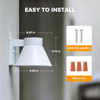 UME 2 Pack LED Outdoor White Front Porch Lights, Waterproof Wall Lantern Light - Image 6