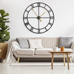 LEIKE 40 Inch Extra Large Modern Wall Clock, Oversize Rustic Round Nearly - Image 5