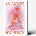 Spiritual Affirmation Art Poster Pink Woman Canvas Wall Art Aesthetic Pictures by Liyark