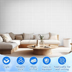 Nuanchu 32 Pcs 3D Slat Wall Panels, Paintable Waterproof Textured Tiles - Image 5