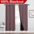 NICETOWN Full Shade Curtain Panels, Dry Rose, Pair of Thermal Insulated & - Image 2