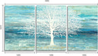 Yihui Arts Teal and Blue Canvas Wall Art - Image 2