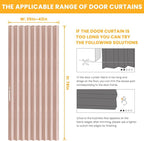 AJAZZ 100% Blackout Accordion Doors Interior Magnetic Door Curtain Pleated Door - Image 2
