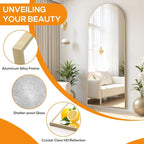 Arched Mirror Full Length, Upgraded 21"x64" Body Wall Mirrors - Image 5
