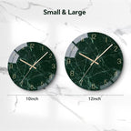 VIKMARI Emerald Green Glass Wall Clock Silent Non-Ticking Battery Operated 10 - Image 2