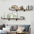 Forbena Rustic Floating Book Shelves - Image 5