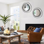 2 Set. Circle Mirrors for Wall Decor for Living Room Bedroom Bathroom Entryway - Image 3