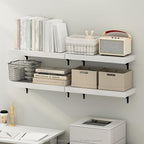 Furinno Tanna Floating Shelves for Wall Set of 4, 22-Inch Wall Shelf, Triple - Image 2