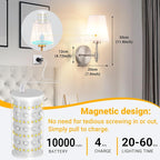 Vimhou Peel and Stick Wall Sconces, Stick On Wall Sconce Set of 2, Battery - Image 7
