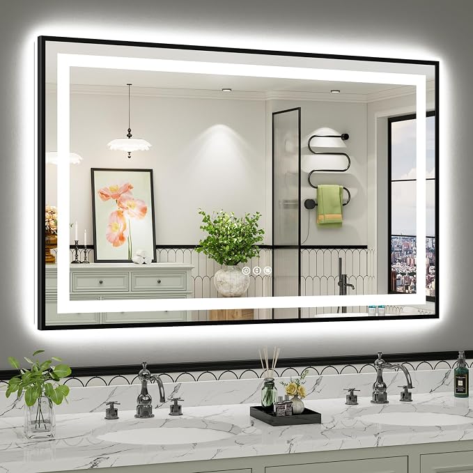 55x36 Inch LED Bathroom Mirror by Briivuemodernmirrors