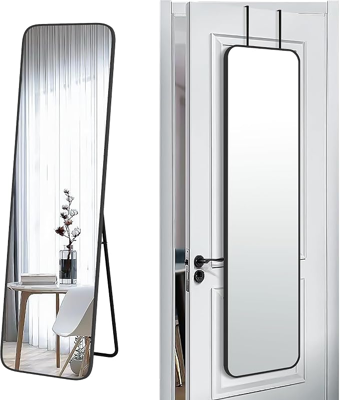 SCWF-GZ 57x16 Door Hanging Full Length Mirror, Floor Stand Wall Mounted Metal by SCWF-GZ