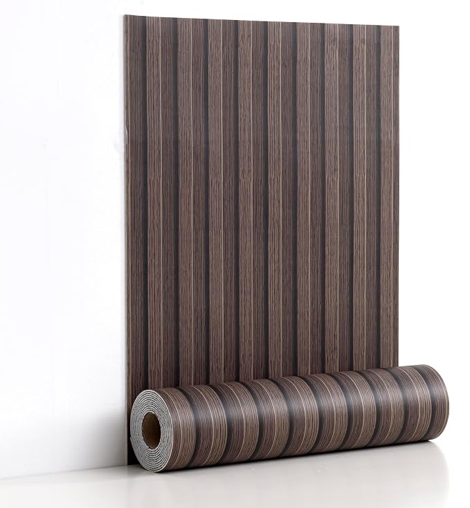 Haimin Wood Grain Slat Wall Panels Peel and Stick Faux Wood Thick Wallpaper - Image 9