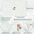 Theper Green Wallpaper 17.3"×393" Modern Striped Wallpapers Peel and Stick - Image 3