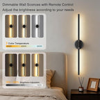 Battery Operated Wall Sconces Set of 2, Dimmable 8000mAh Rechargeable Wall - Image 3