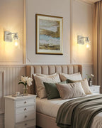 Rayogale Wireless Wall Sconces, Nickel Battery Operated Wall Sconce Set of 2 - Image 5