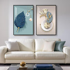 Framed Modern Luxury Wall Art for Bedroom, Large Bright Style Art Prints by Cuspin