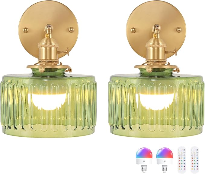 Shenmoyl Vintage Battery Operated Wall Sconce by Shenmoyl