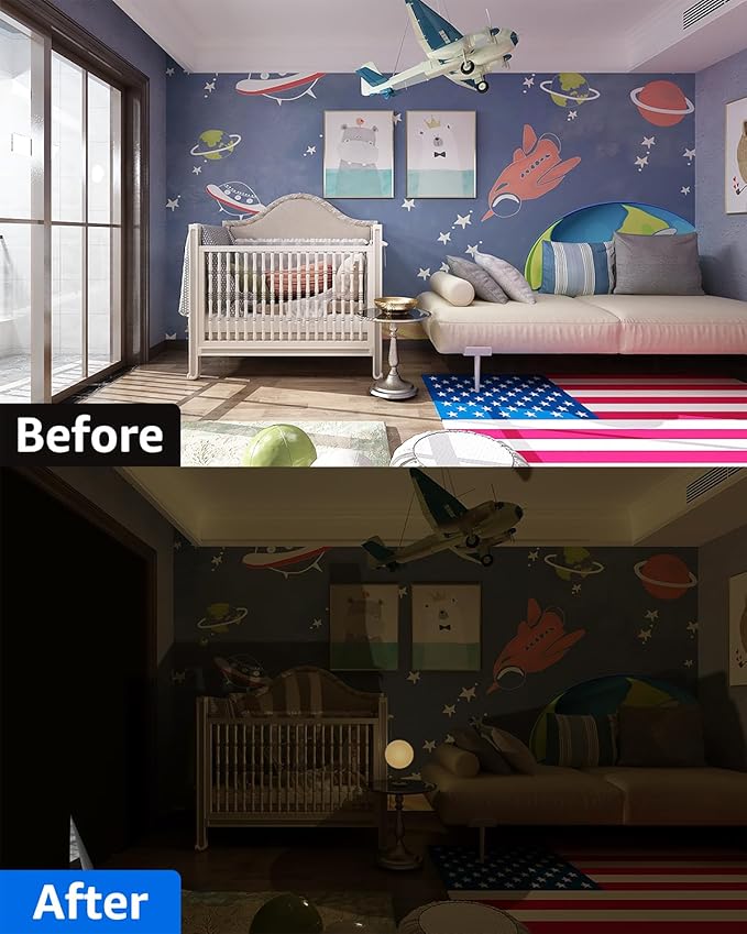 Sumobaby Blackout Curtains for Bedroom Portable 62"x60", No Drill Blackout - Image 6